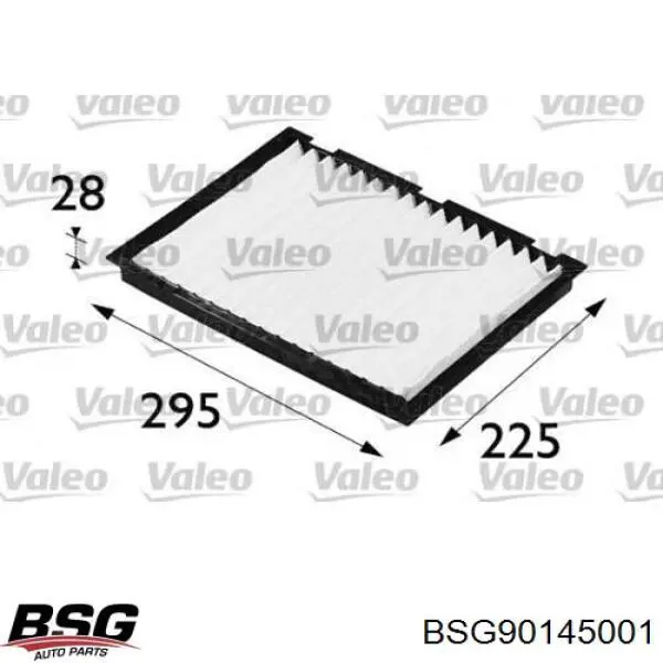 Купить BSG90145001 BSG Фильтр салона угольный