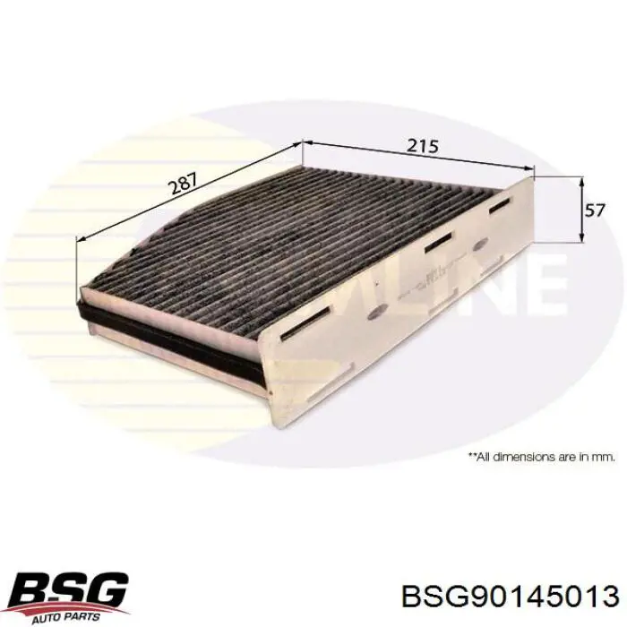 Купить BSG90145013 BSG Фильтр салона угольный
