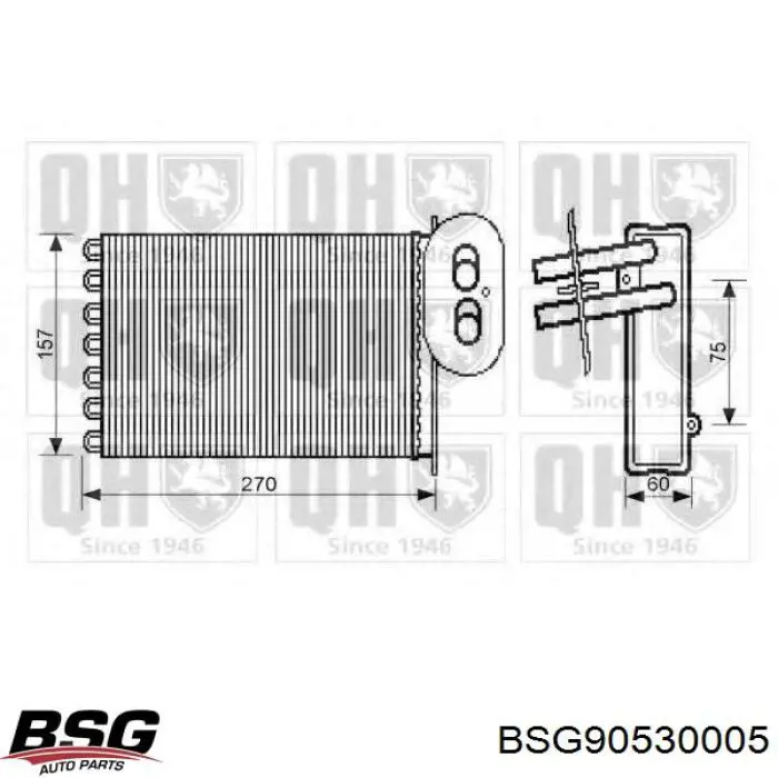 Радиатор печки BSG90530005 BSG