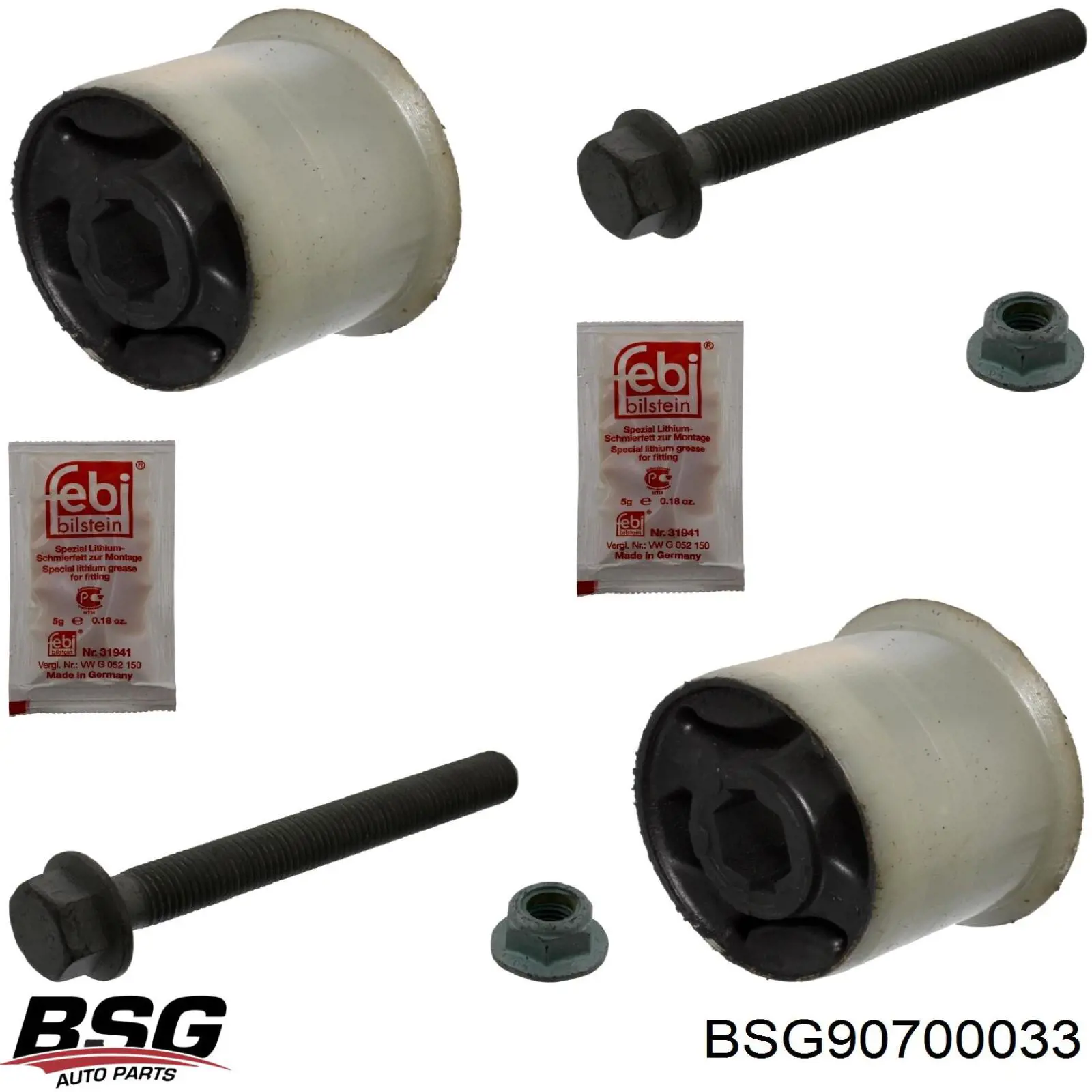 BSG90700033 BSG bloco silencioso dianteiro do braço oscilante inferior