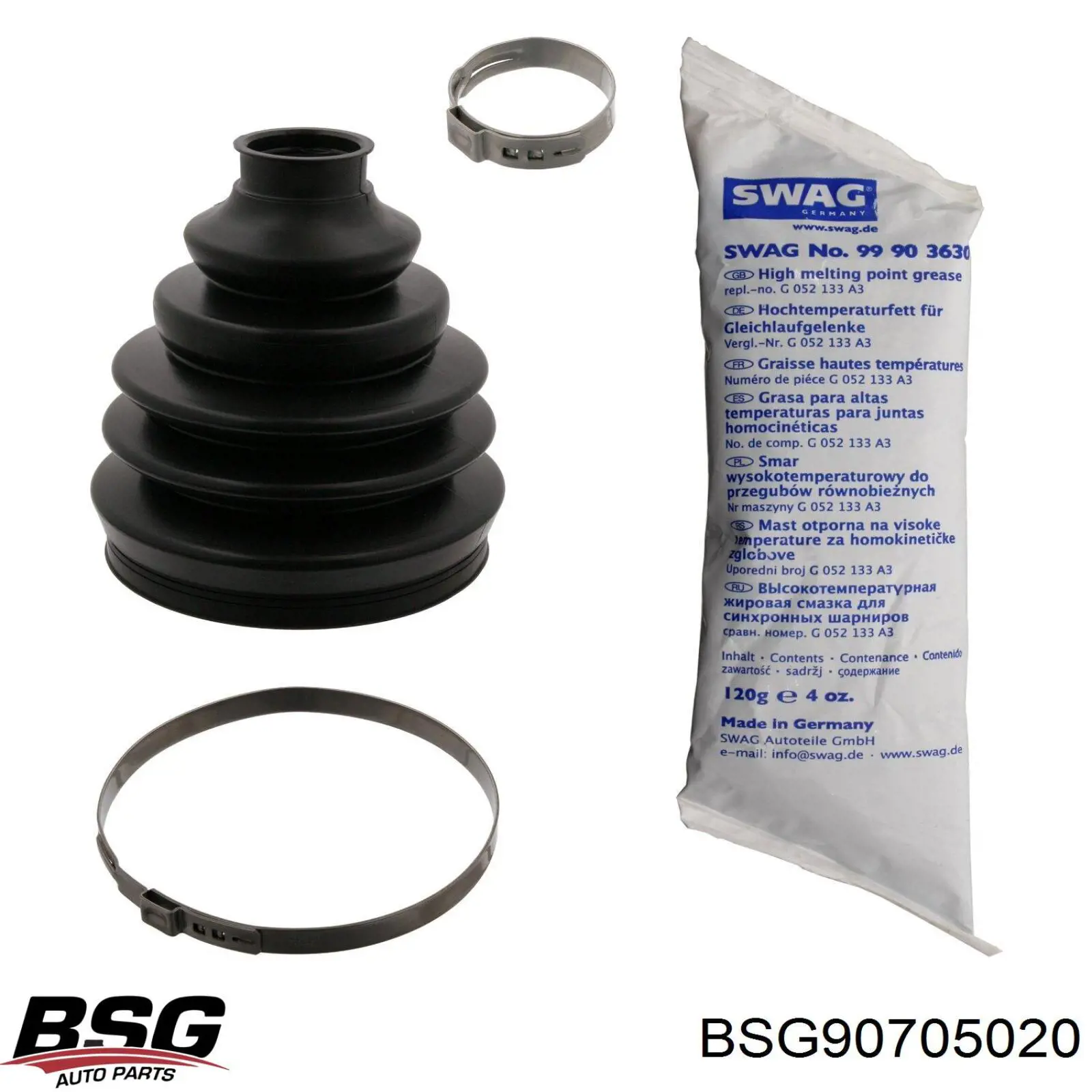 BSG 90-705-020 BSG bota de proteção externa de junta homocinética do semieixo dianteiro