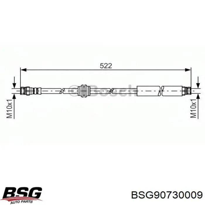 BSG 90-730-009 BSG mangueira do freio dianteira