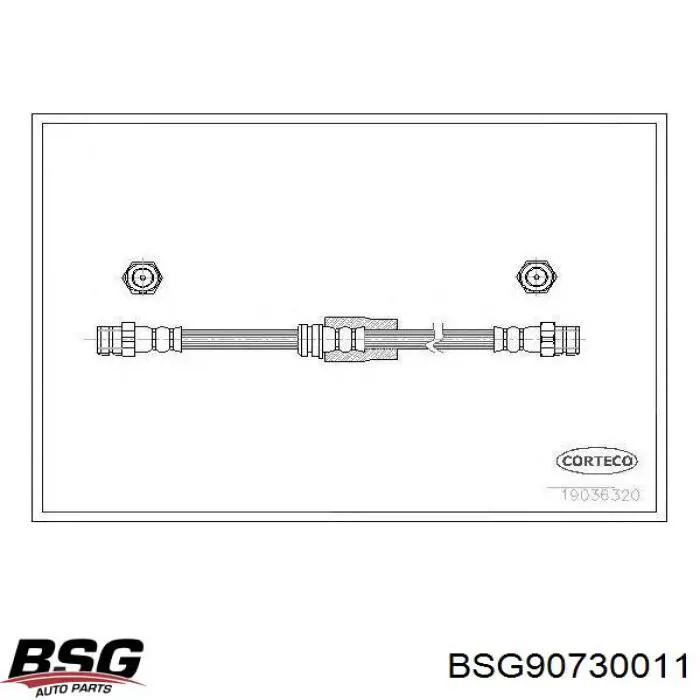 Шланг тормозной передний BSG90730011 BSG