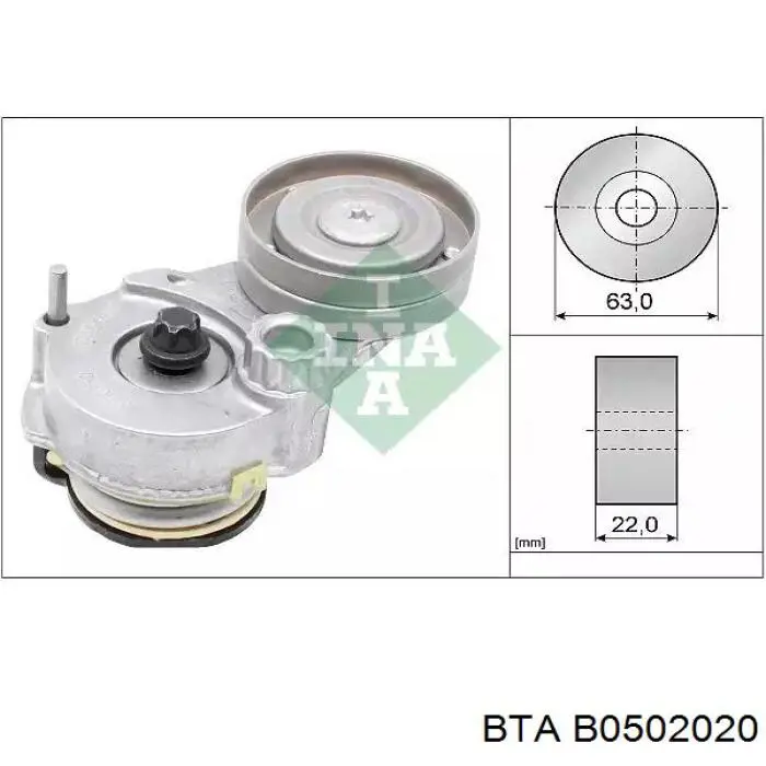 Натяжной ролик BTA B0502020 цена, от 17.79 USD