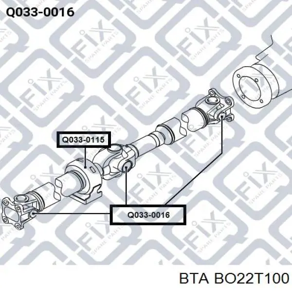 Купить BO22T100 BTA Крестовина карданного вала заднего