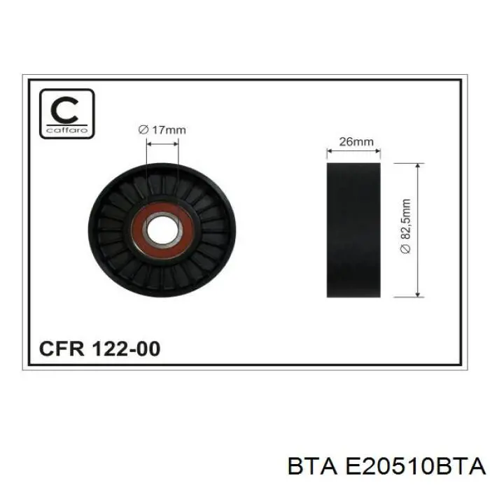 Паразитный ролик приводного ремня BTA E20510BTA цена, от 9.48 USD