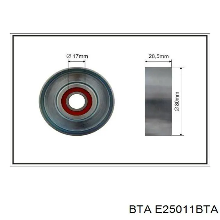 Ролик натяжителя приводного ремня BTA E25011BTA