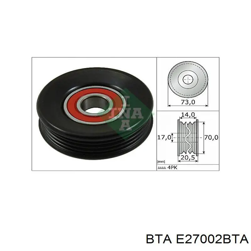 E27002BTA BTA Натяжитель клинового ремня