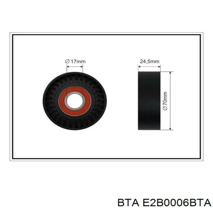 Rodillo, correa trapecial poli V E2B0006BTA BTA