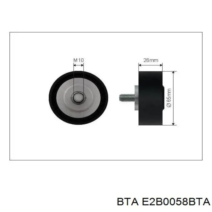 E2B0058BTA BTA Ролик натяжителя ремня агрегатов