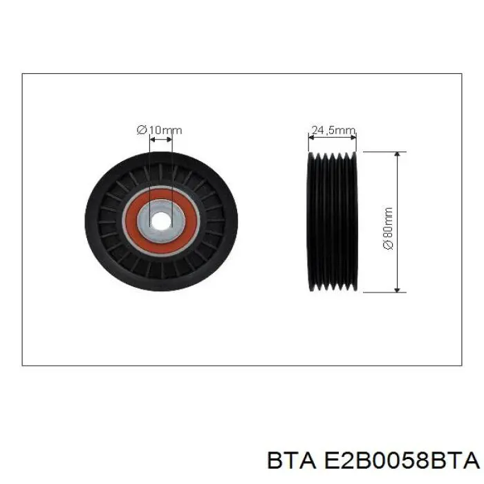 Натяжной ролик BTA E2B0058BTA цена, от 10.14 USD