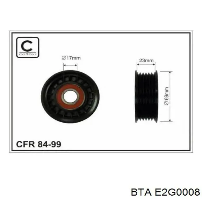 Натяжной ролик E2G0008 BTA