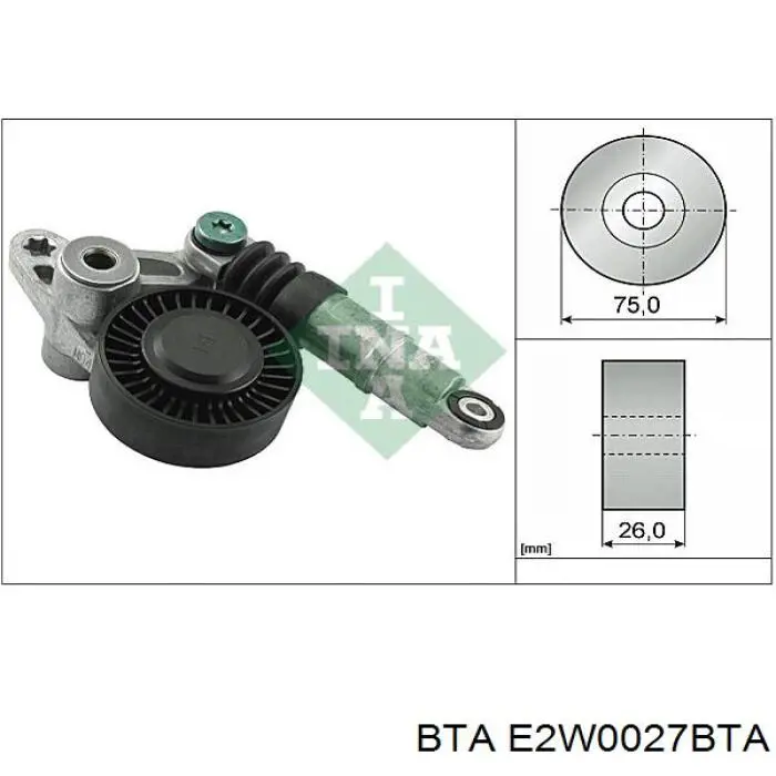 Натяжной ролик E2W0027BTA BTA
