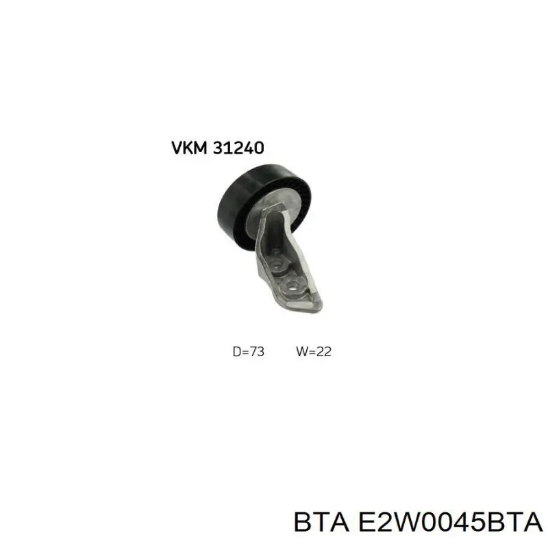 Паразитный ролик приводного ремня BTA E2W0045BTA цена, от 9.57 USD