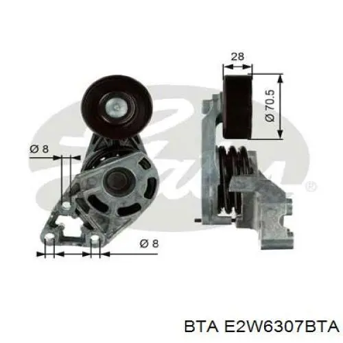 Купить E2W6307BTA BTA Натяжной ролик