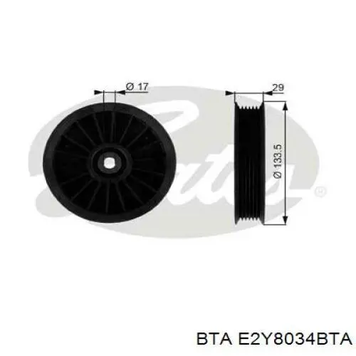 Натяжной ролик E2Y8034BTA BTA