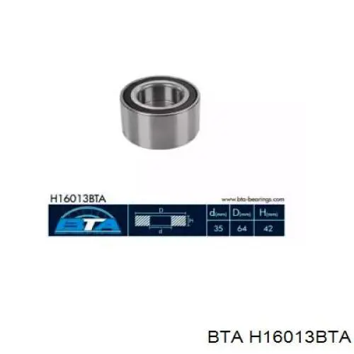 Подшипник ступицы H16013BTA BTA