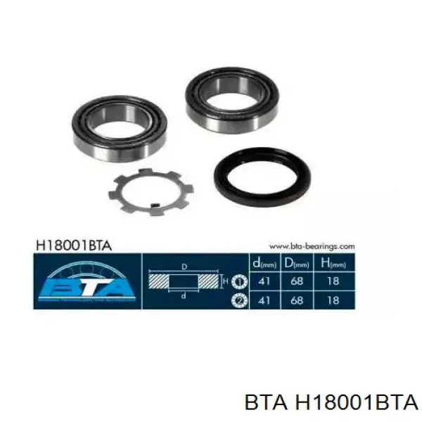 Подшипник ступицы H18001BTA BTA