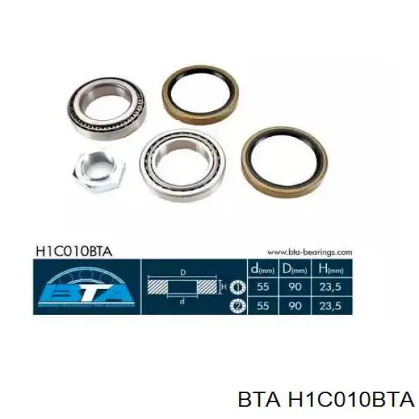 H1C010BTA BTA подшипник ступицы передней