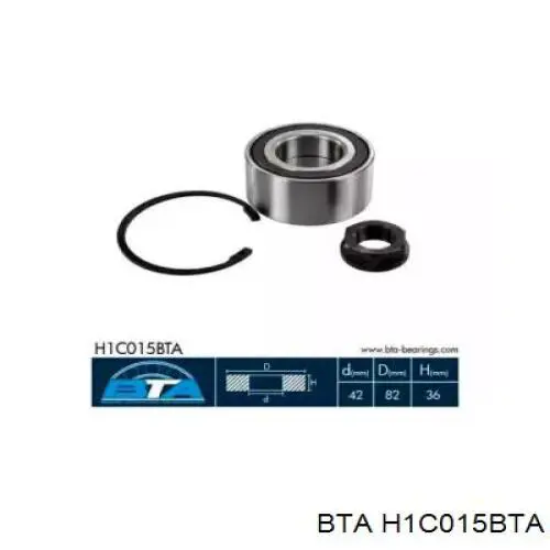 Комплект подшипника ступицы колеса BTA H1C015BTA цена, от 17.27 USD