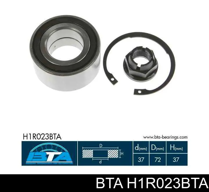 Комплект подшипника ступицы колеса BTA H1R023BTA цена, от 17.10 USD