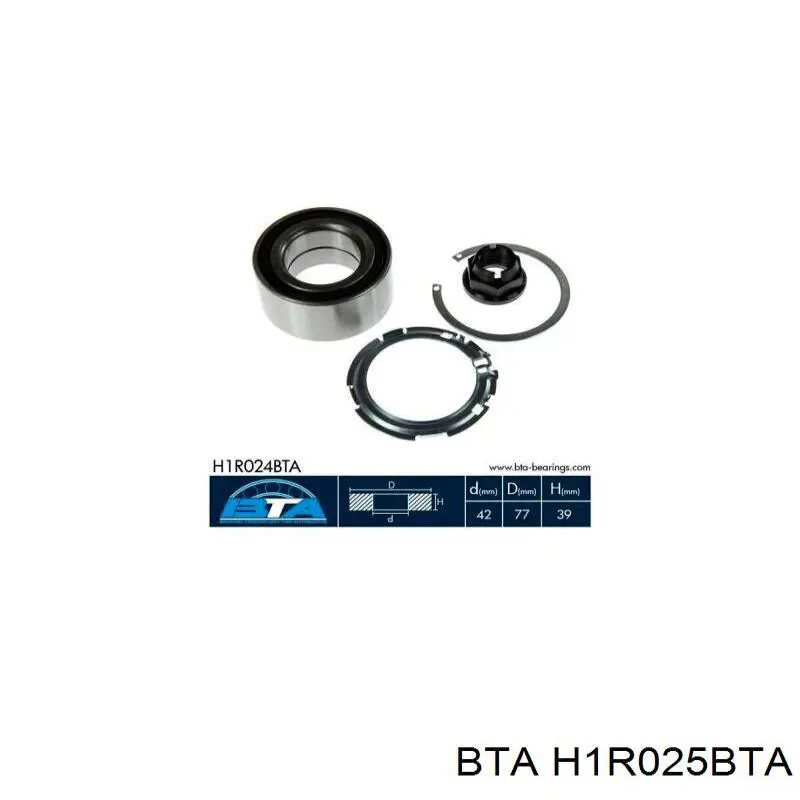 Комплект подшипника ступицы колеса BTA H1R025BTA цена, от 26.03 USD