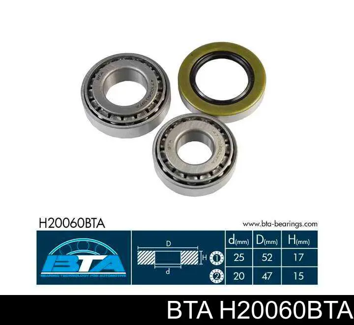 Подшипник задней ступицы H20060BTA BTA