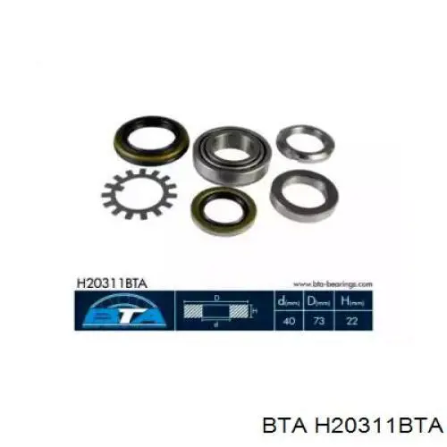 Сальник полуоси заднего моста внешний H20311BTA BTA