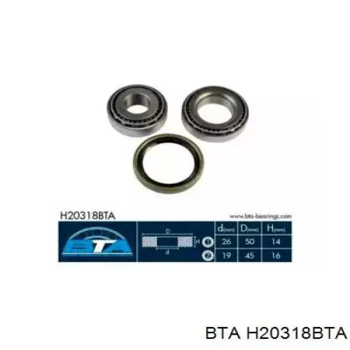 Compre H20318BTA BTA Rolamento de cubo traseiro