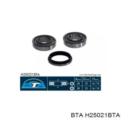 Подшипники задней ступицы BTA H25021BTA цена, от 18.67 USD