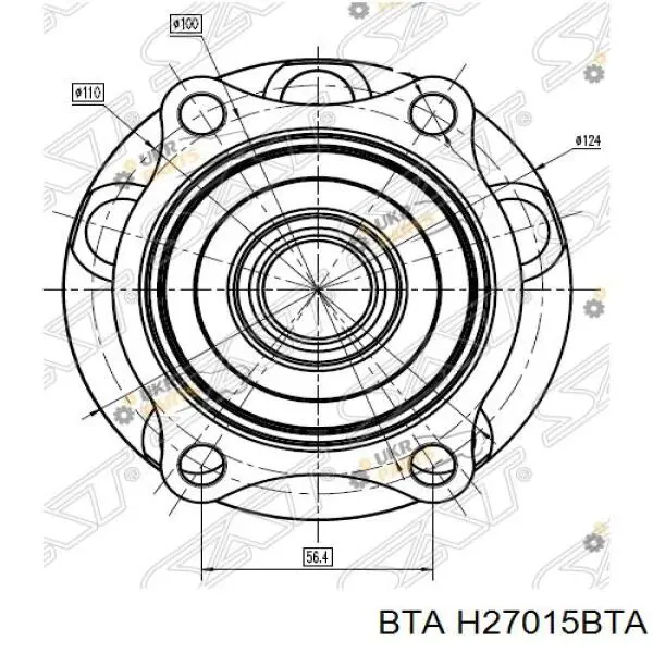 Ступица заднего колеса BTA H27015BTA