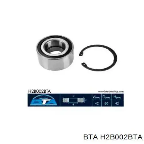 Подшипники задней ступицы BTA H2B002BTA цена, от 21.74 USD