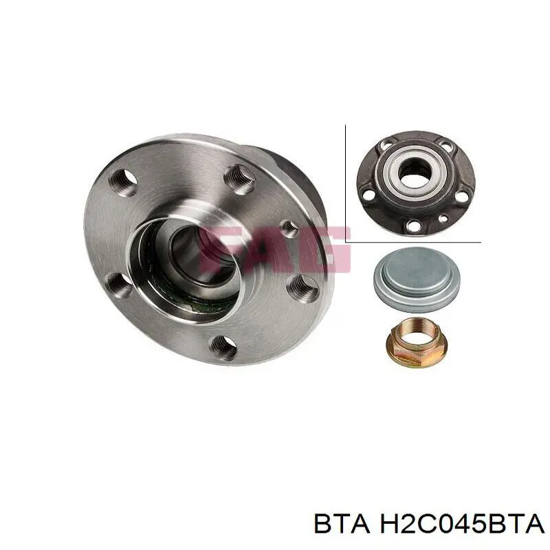 Ступицы задних колес BTA H2C045BTA цена, от 37.33 USD