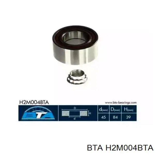 Подшипники задней ступицы BTA H2M004BTA цена, от 18.70 USD