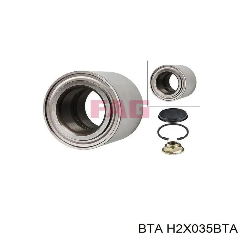 Подшипники задней ступицы BTA H2X035BTA цена, от 43.34 USD