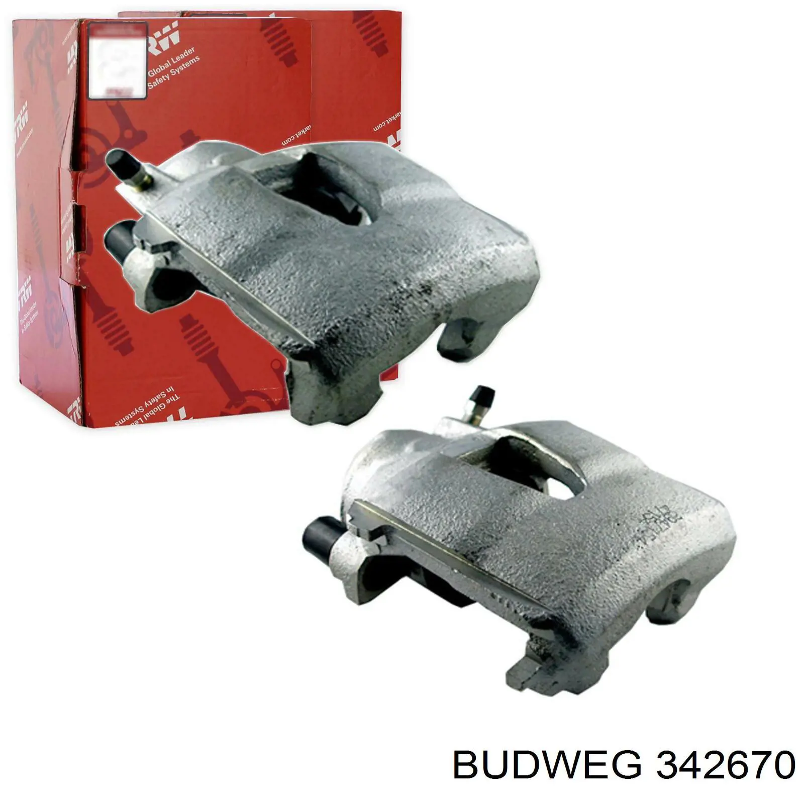 342670 Budweg Суппорт тормозной, передний, левый