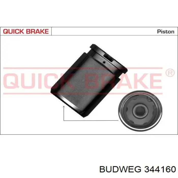Суппорт тормозной левый задний Budweg 344160