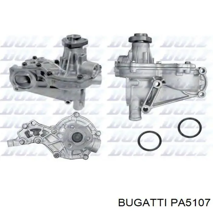 Помпа водяная (насос) охлаждения, в сборе с корпусом PA5107 Bugatti