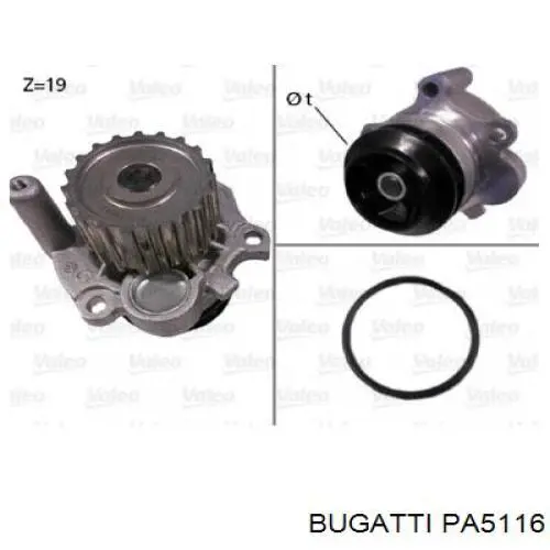 Помпа охлаждения Bugatti PA5116 цена, от 21.83 USD
