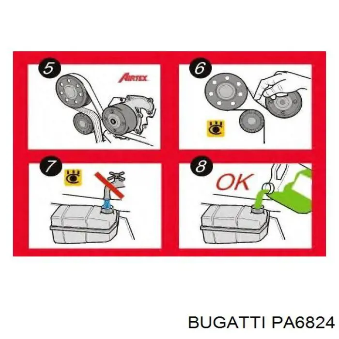 PA6824 Bugatti Насос водяной