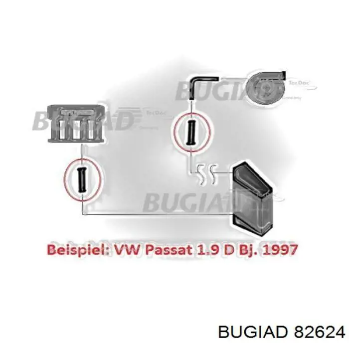 Шланг/патрубок интеркуллера Bugiad 82624 цена, от 3.55 USD