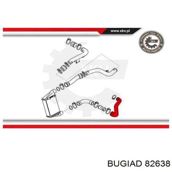 Патрубок дроссельной заслонки 82638 Bugiad