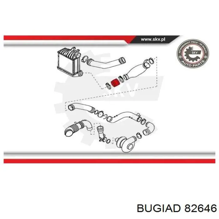 Шланг интеркуллера Bugiad 82646