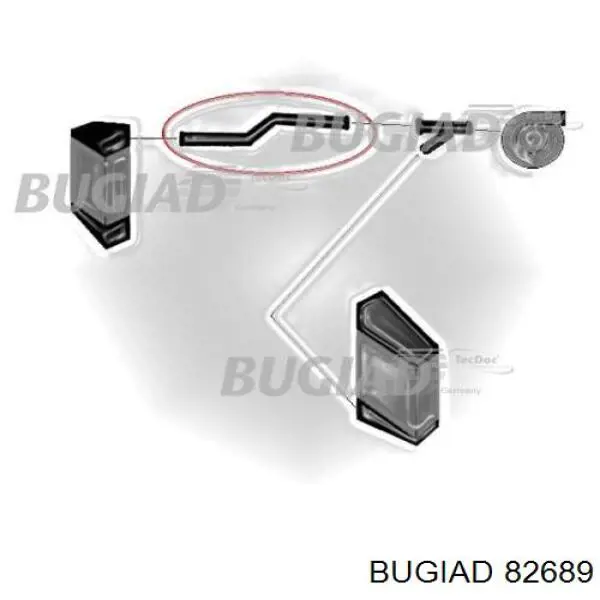 Шланг/патрубок интеркуллера Bugiad 82689 цена, от 28.33 USD