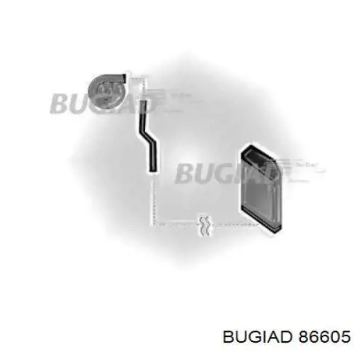 86605 Bugiad патрубок воздушный, выход из турбины/компрессора (наддув)