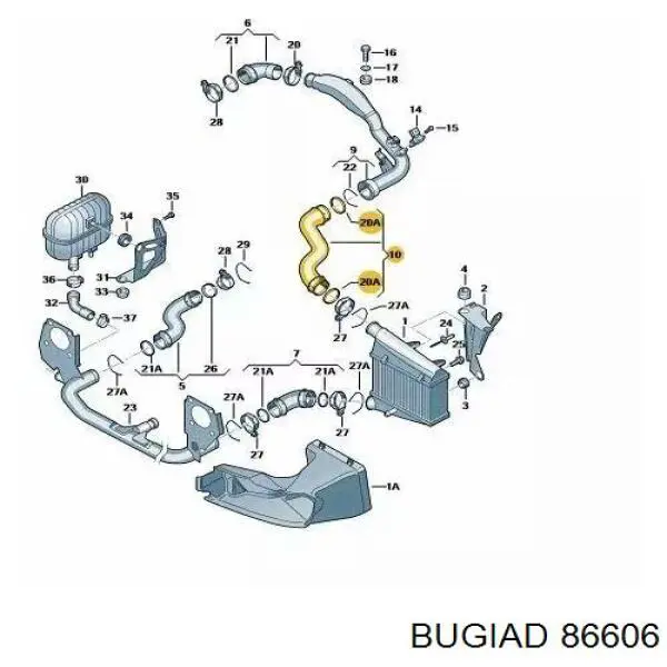Купить 86606 Bugiad Патрубок интеркулера