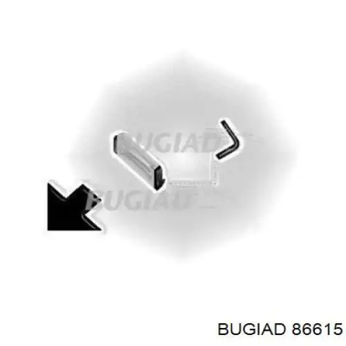 86615 Bugiad шланг (патрубок интеркуллера нижний левый)