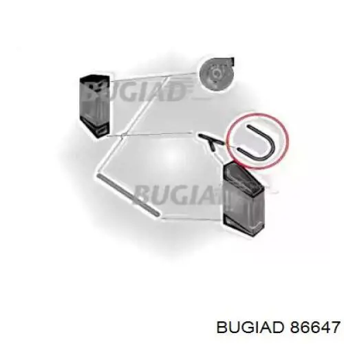 Патрубок воздушный, выход из турбины/компрессора (наддув) 86647 Bugiad