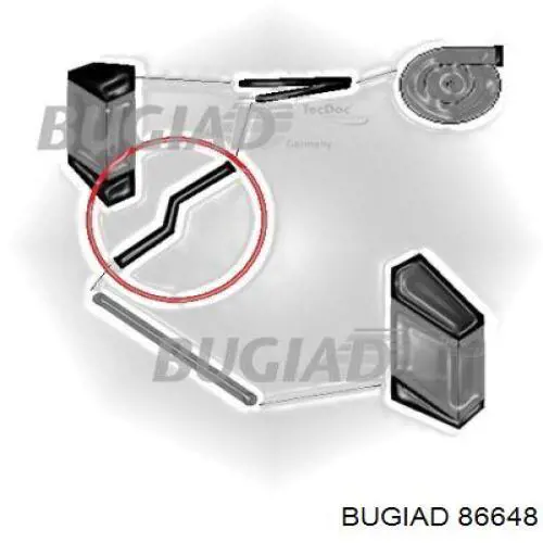 Шланг/патрубок интеркуллера Bugiad 86648 цена, от 26.23 USD