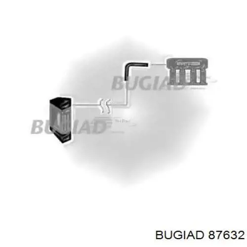 87632 Bugiad шланг (патрубок интеркуллера верхний)